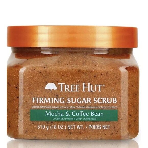 RARE HTF -NEW TREE HUT MOCHA & COFFEE BEAN FIRMING SUGAR SCRUB W/CAFFEINE 18‎ OZ - Picture 1 of 6